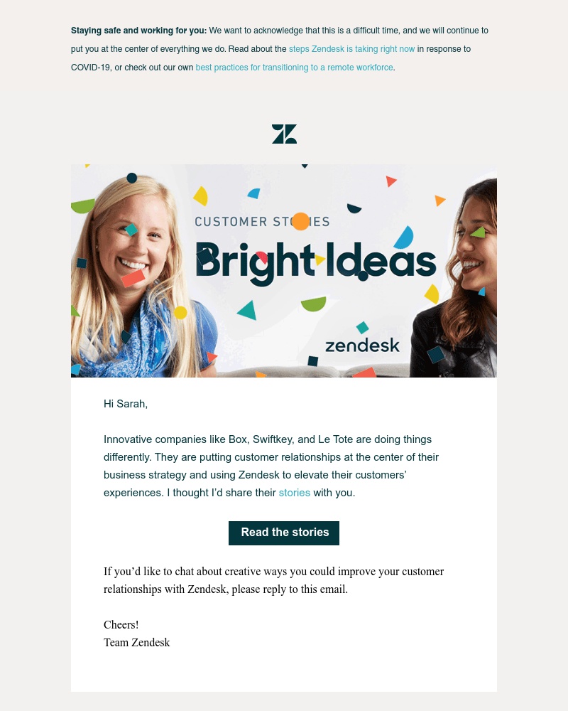 Zendesk - Box wants to tell you something…