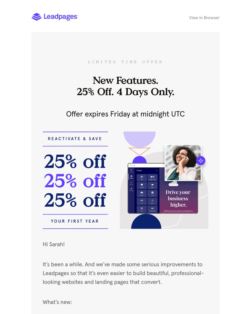 Leadpages - Brand new features and templates—at a huge discount. 