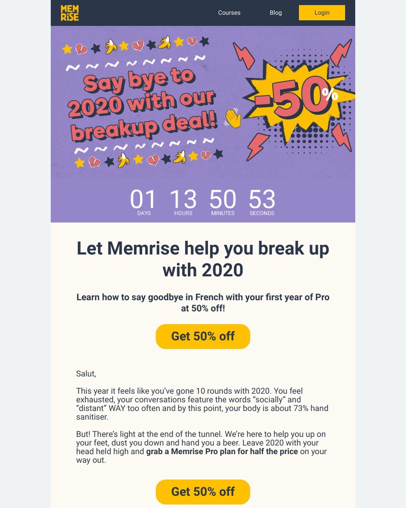 Memrise - Break up with 2020!
