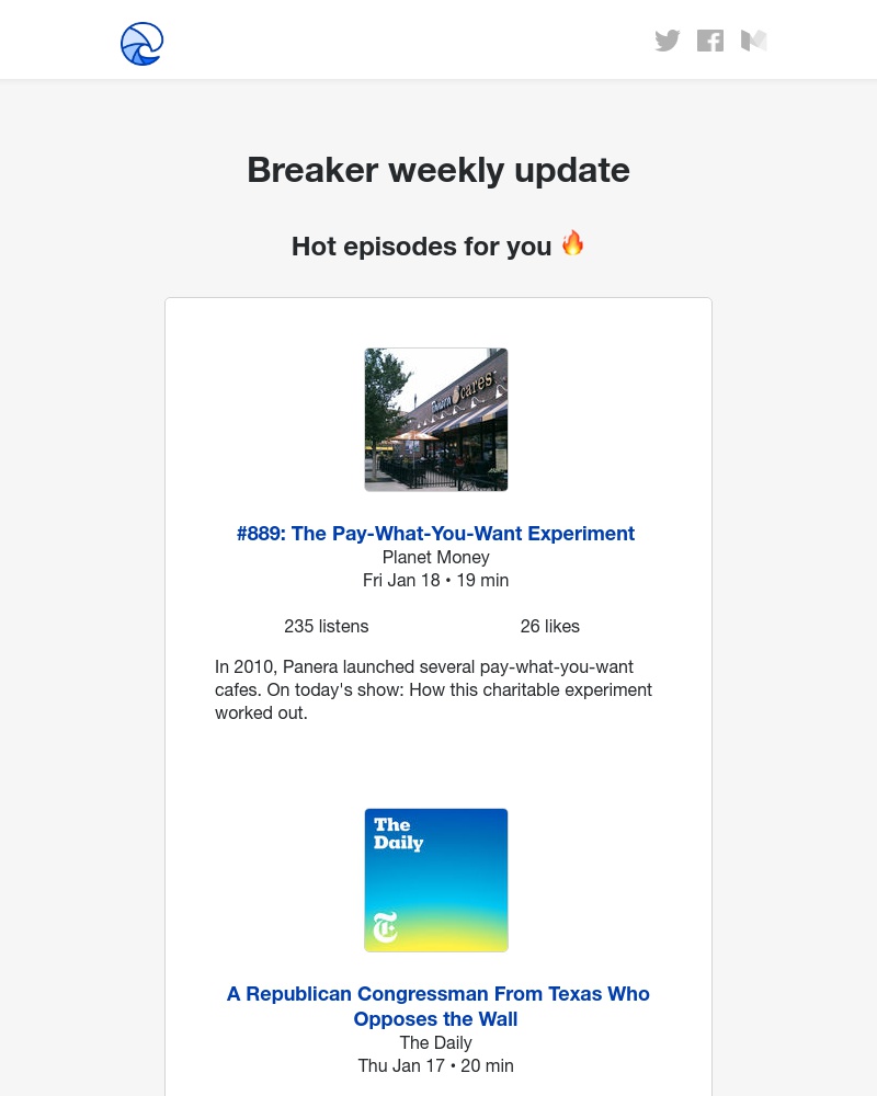 Breaker - Breaker weekly update