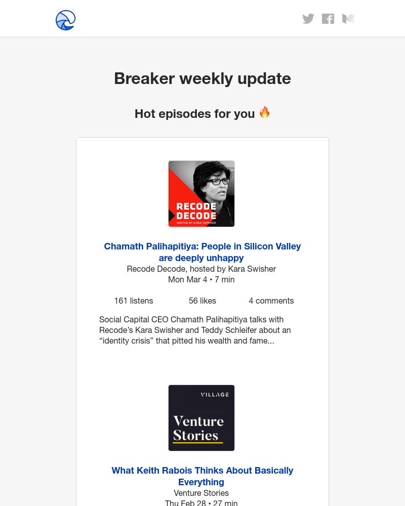 Breaker - Breaker weekly update