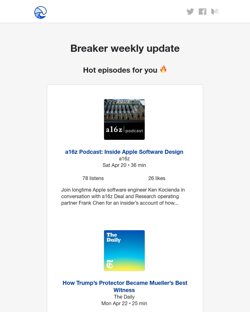 Breaker - Breaker weekly update