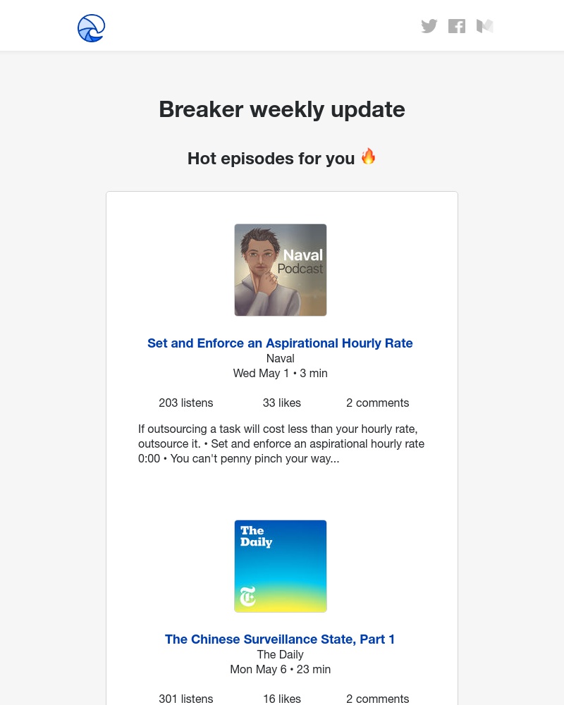 Breaker - Breaker weekly update