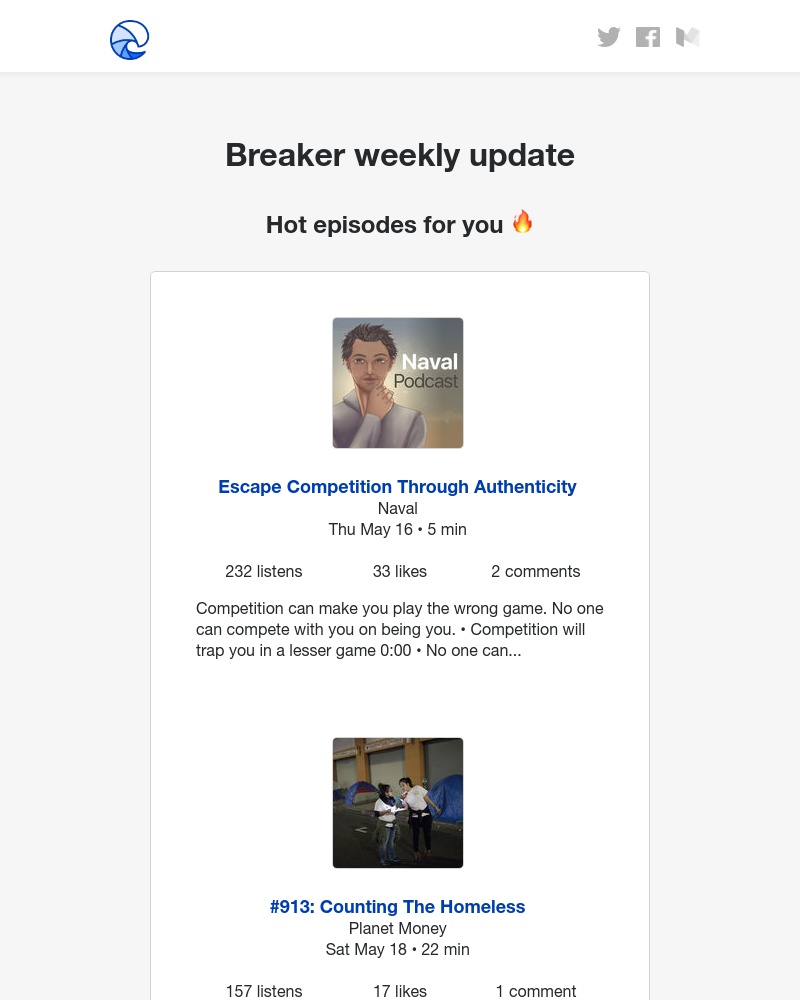 Breaker - Breaker weekly update