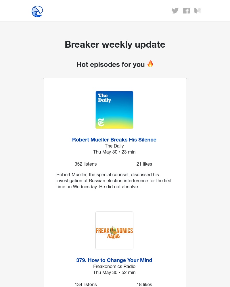Breaker - Breaker weekly update