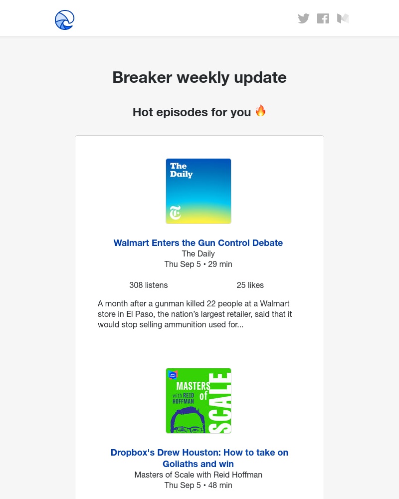 Breaker - Breaker weekly update