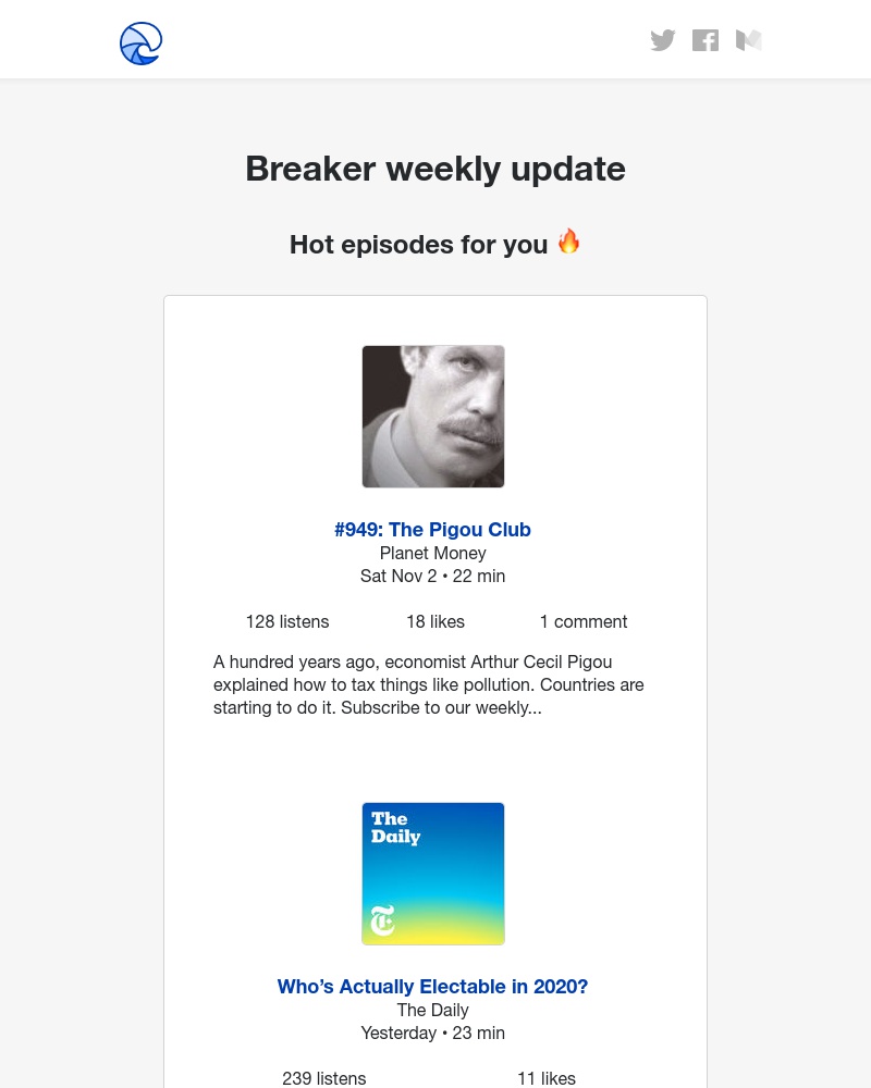 Breaker - Breaker weekly update