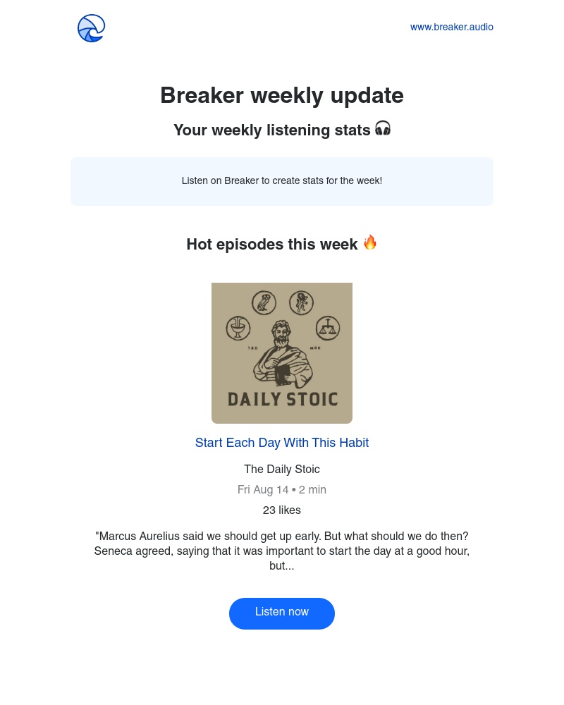 Breaker - Breaker weekly update