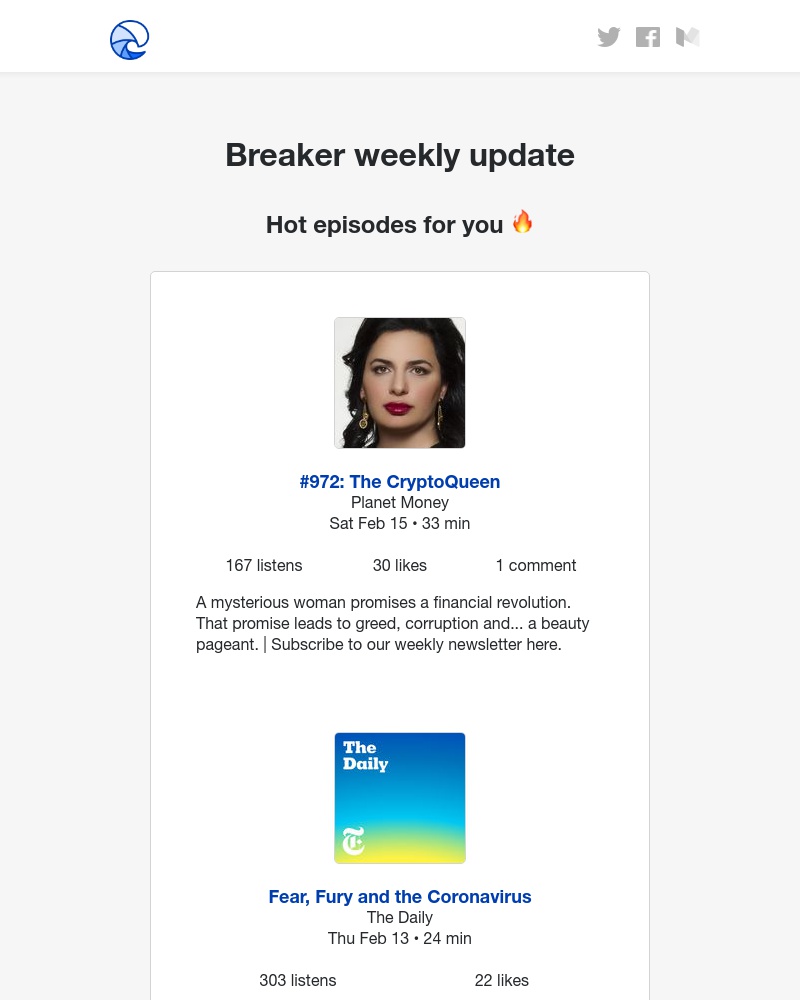 Breaker - Breaker weekly update