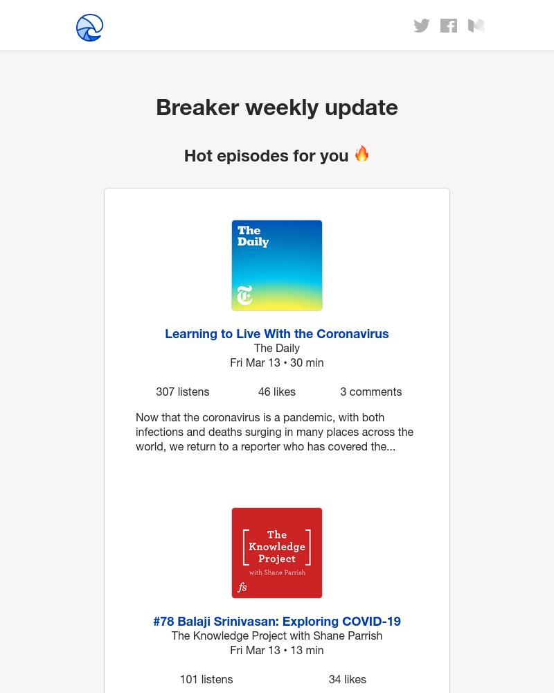 Breaker - Breaker weekly update