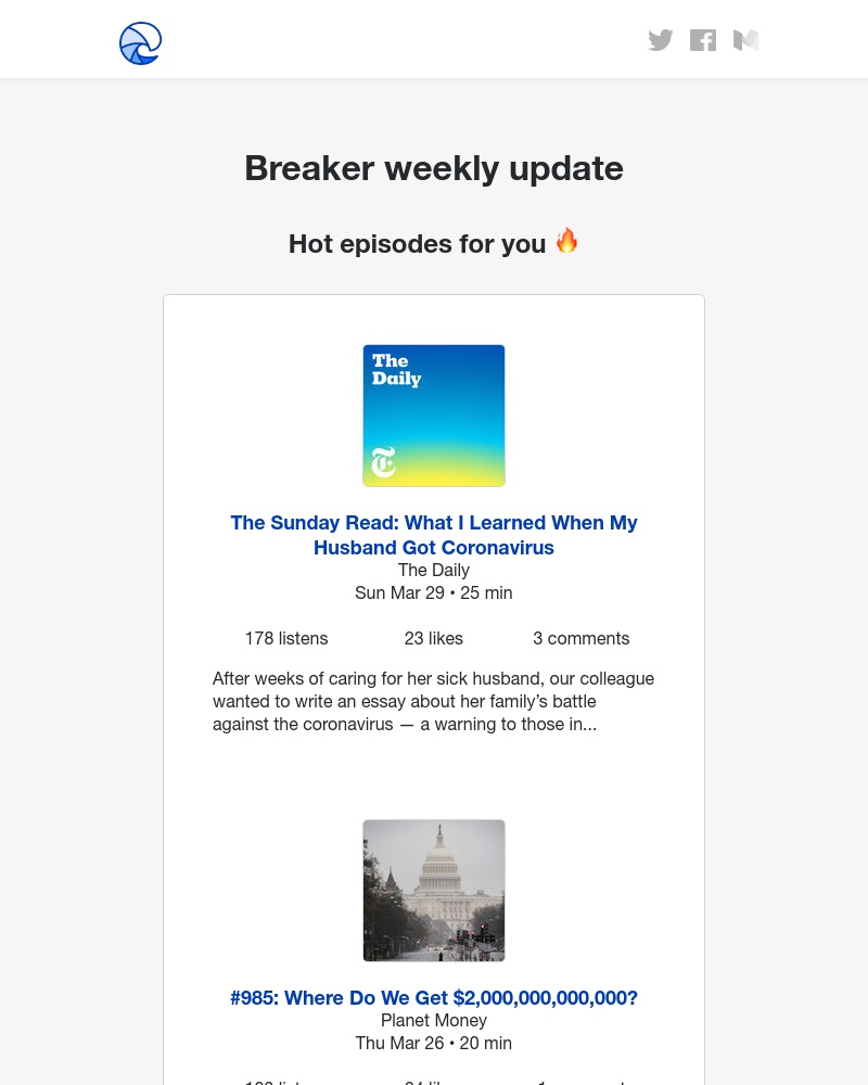 Breaker - Breaker weekly update