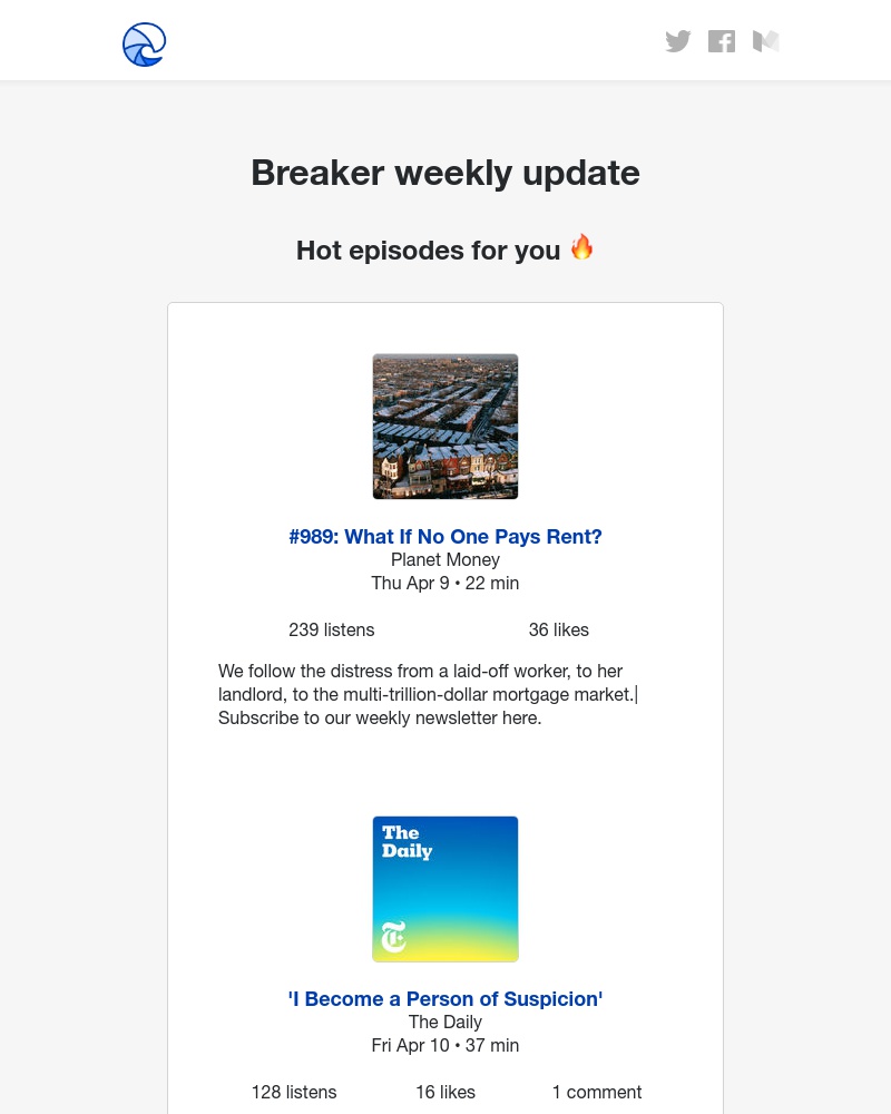 Breaker - Breaker weekly update