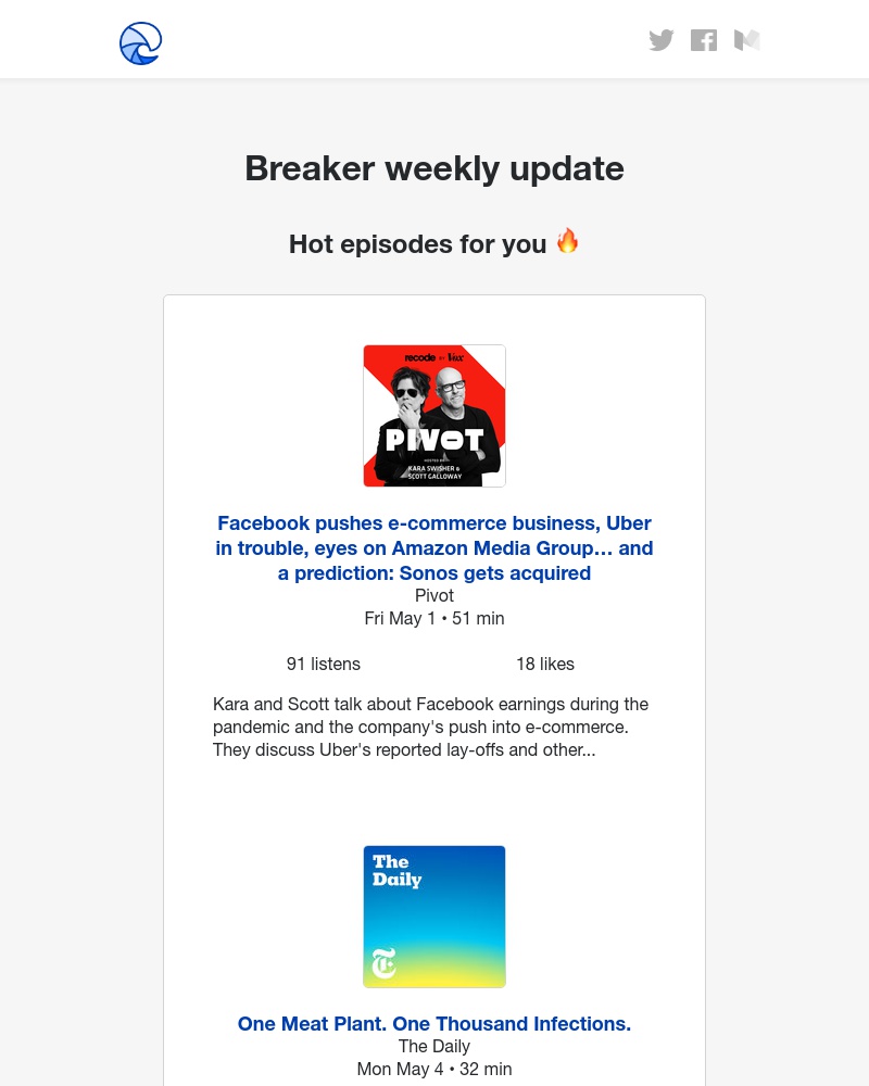 Breaker - Breaker weekly update