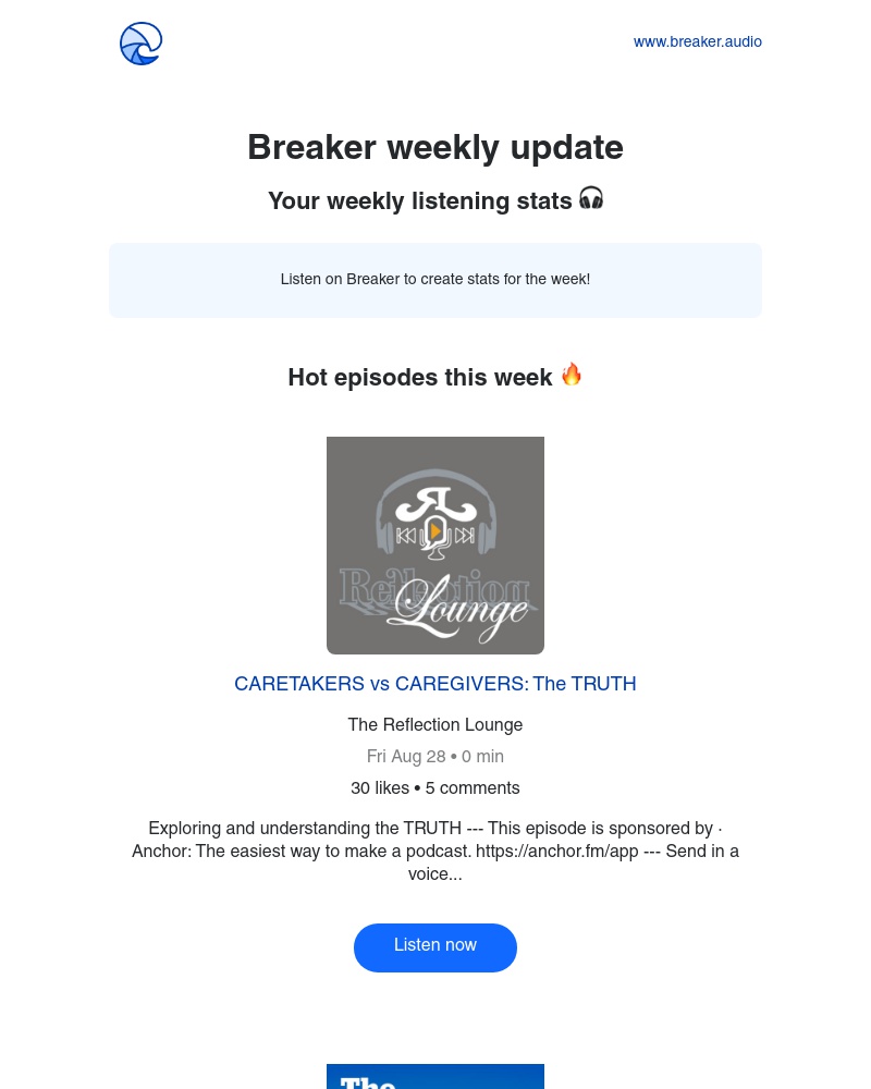 Breaker - Breaker weekly update