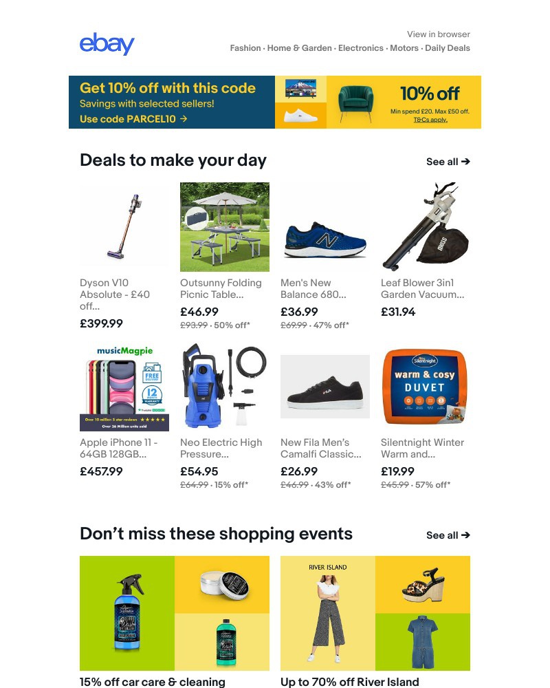 eBay - Brilliant buys, 10% off with this coupon! 🛍️💥