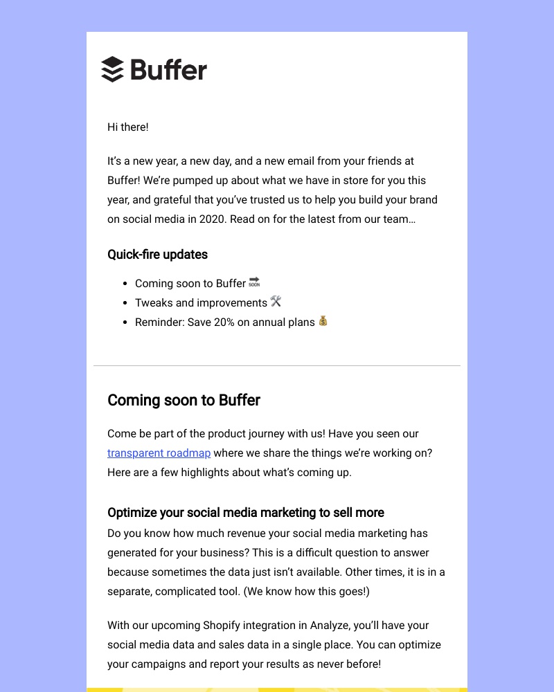 - Buffer in January 🤗