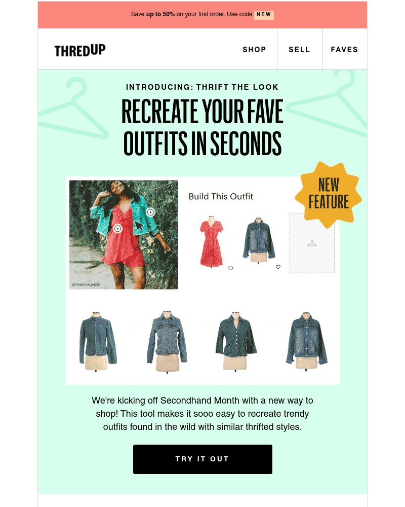 thredUP - Build a 100% sustainable outfit in SECONDS.