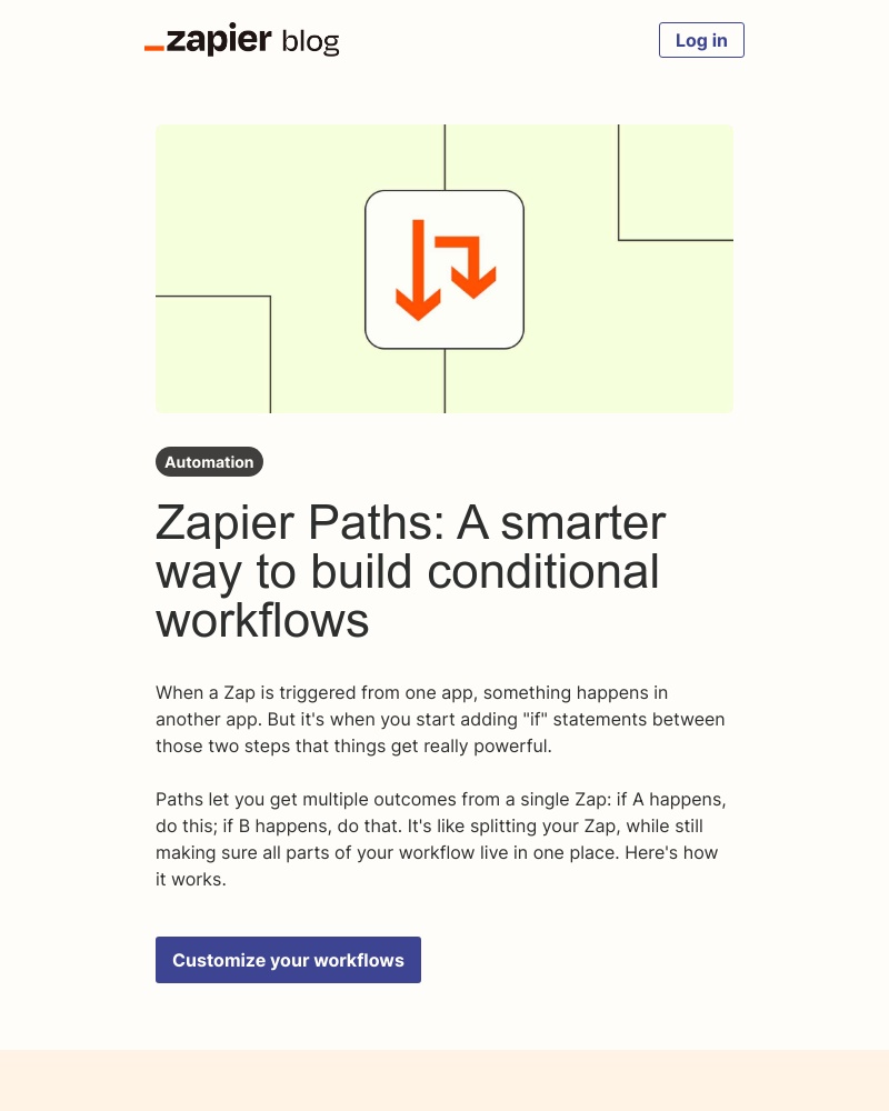 Zapier - Build conditional workflows