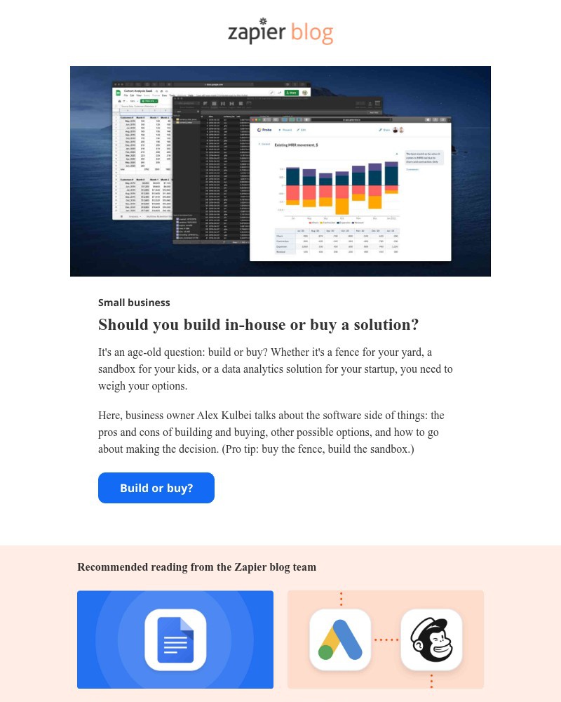 Zapier - Build or buy?