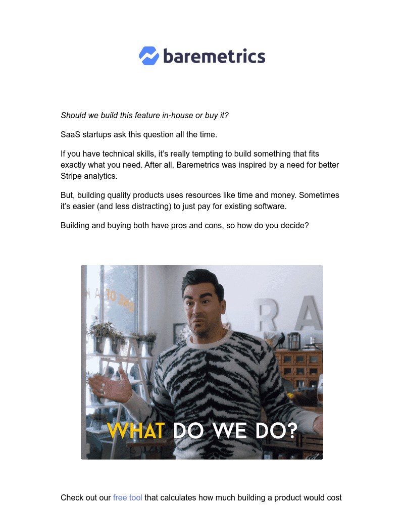 Baremetrics - Building an internal tool? Read this first ☝️