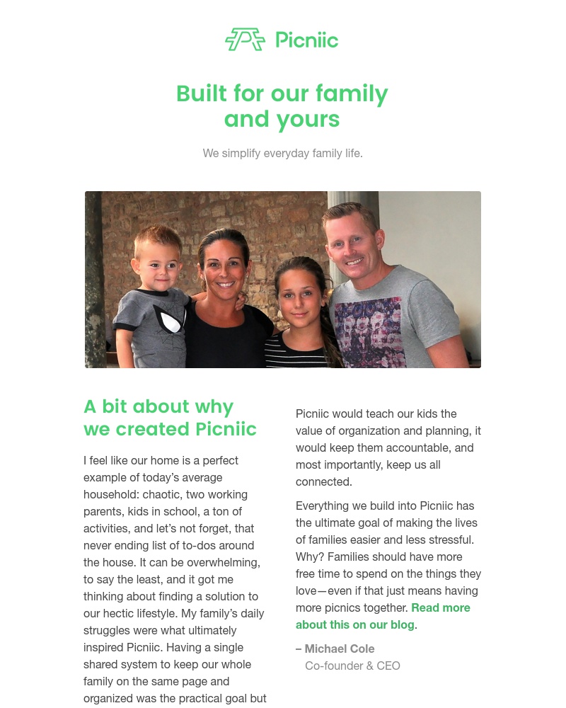 Picniic - Built by families, for families 👨‍👩‍👧‍👦