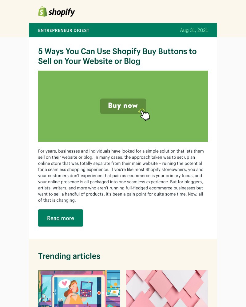 Shopify - Buy Buttons from Shopify