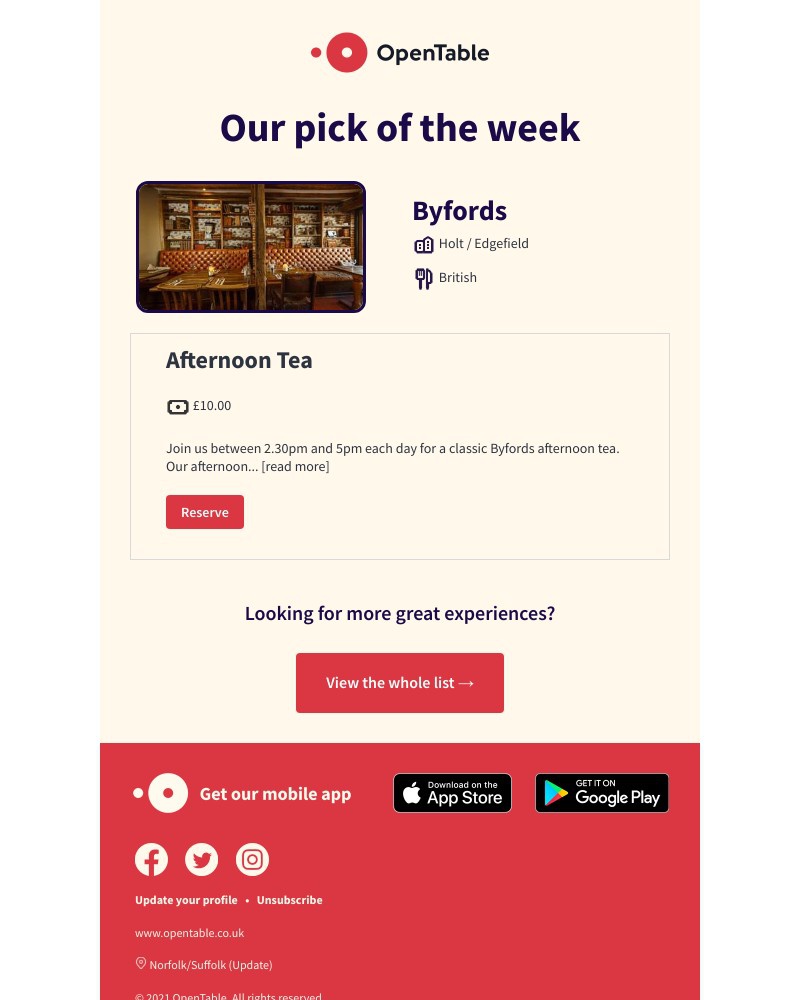 OpenTable - Byfords: Afternoon Tea