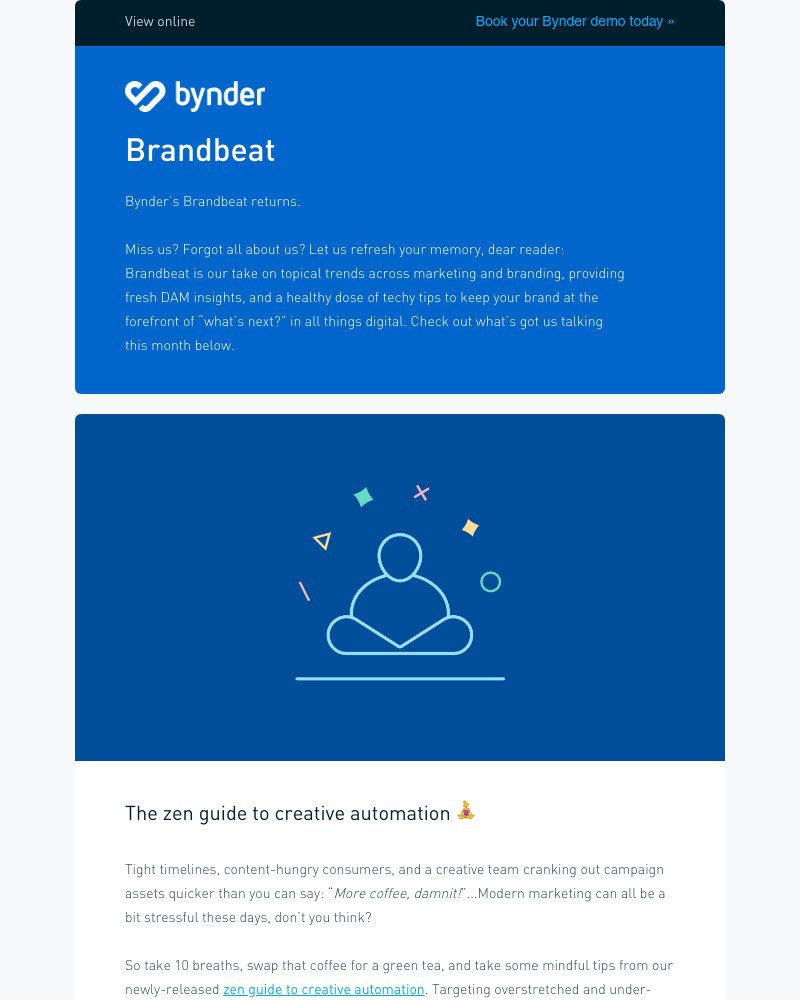 Bynder - Bynder Brandbeat: How “zen” is your marketing? 🧘
