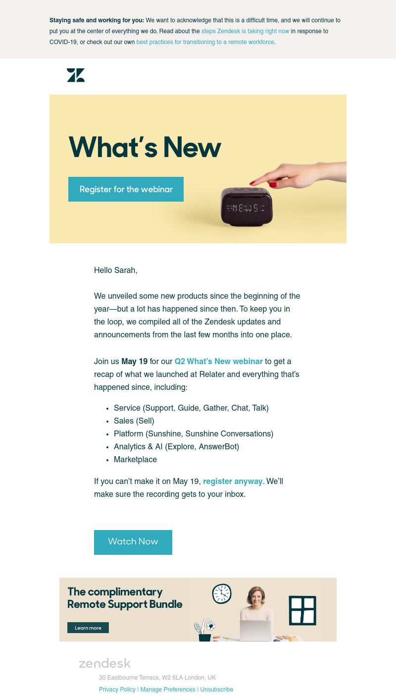 Zendesk - Zendesk’s Q2 What’s New webinar
