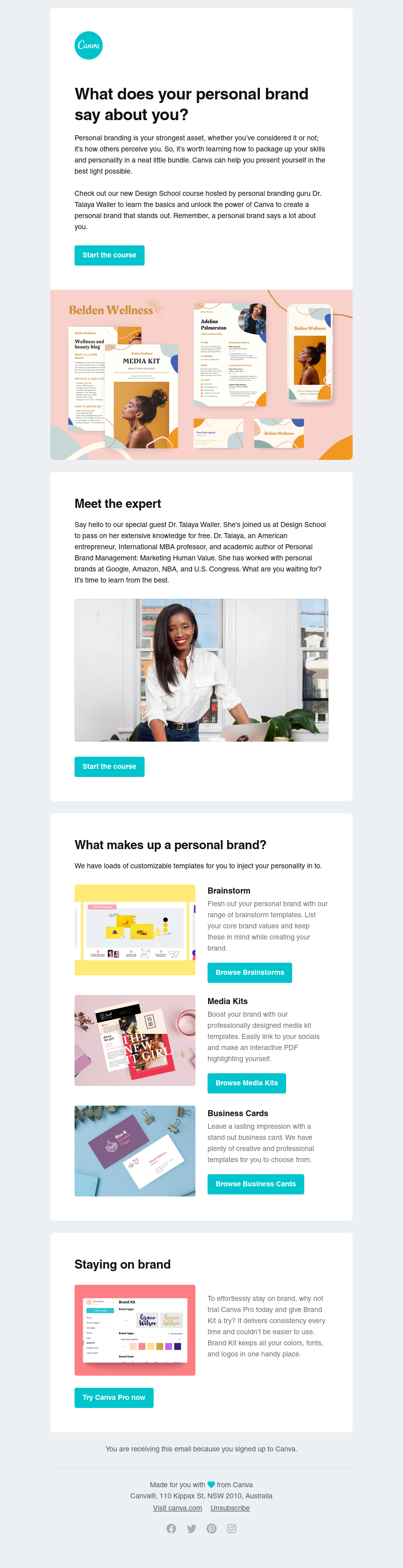 Canva - Personal branding is all about being personal