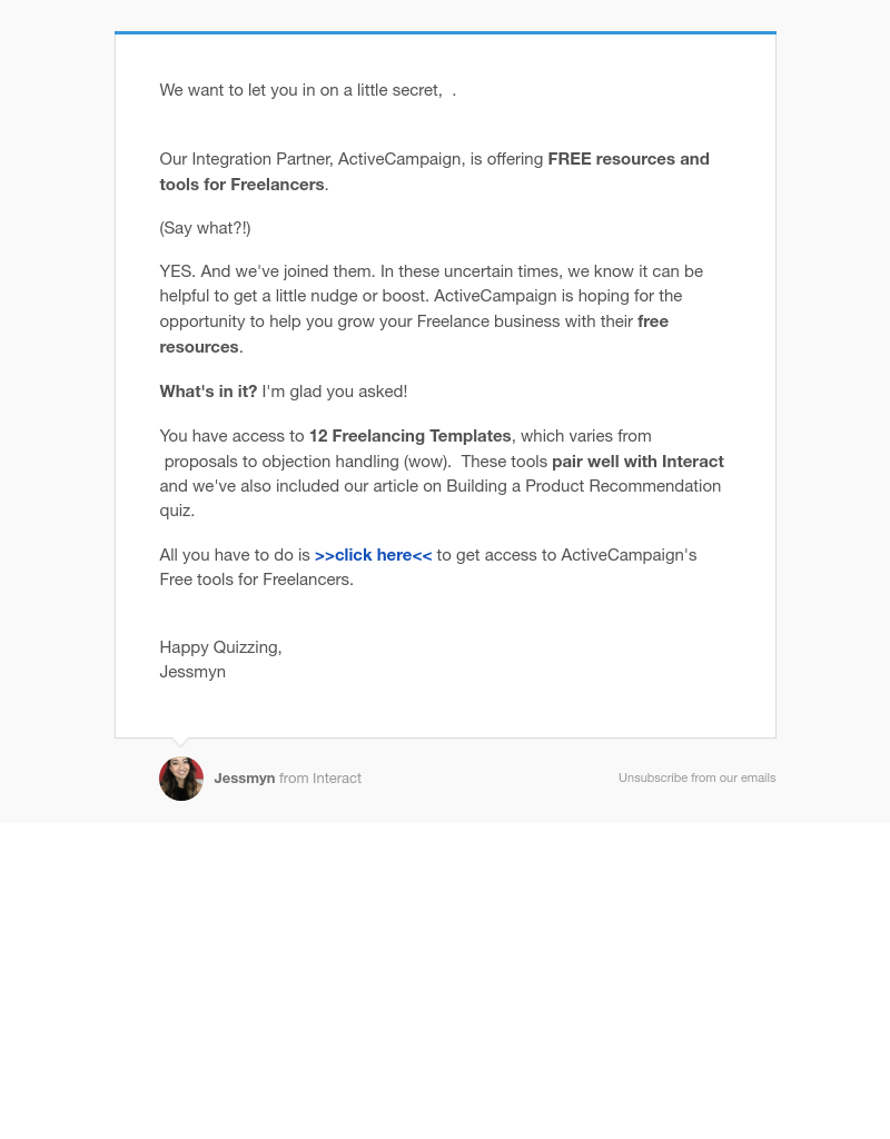 Interact - Will all our Freelancers, please stand up?