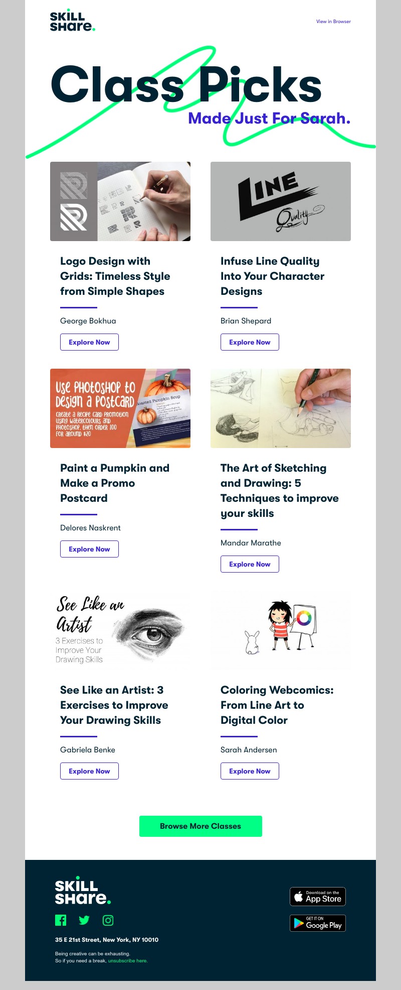 Skillshare - Your Personal Class Recommendations