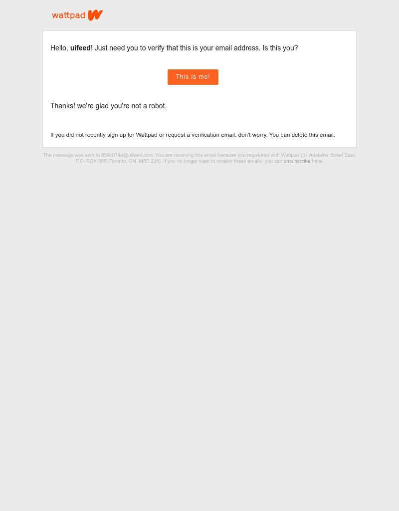  - Activate your Wattpad account