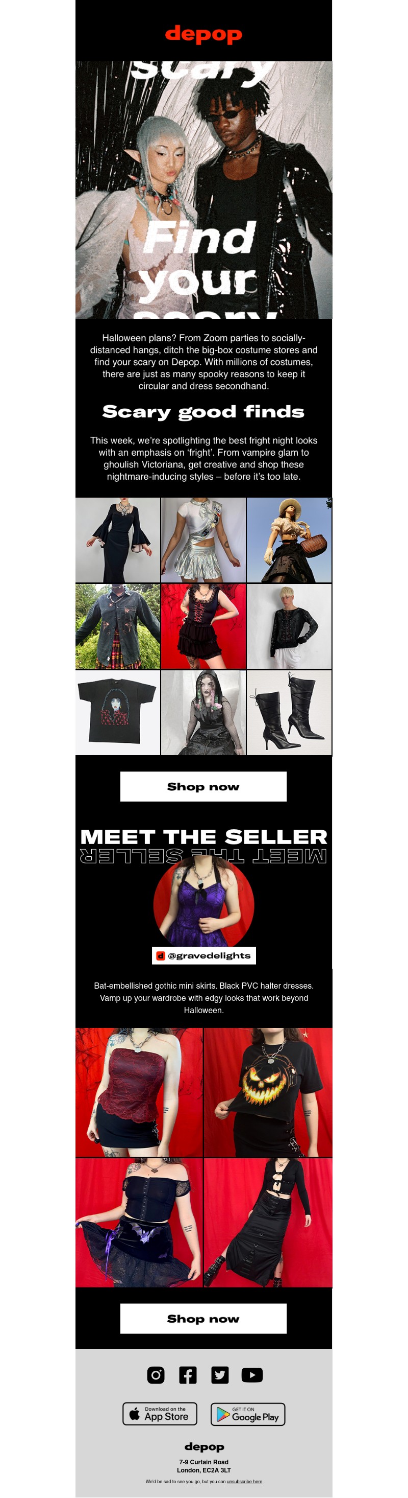 Depop - Find your scary this Halloween