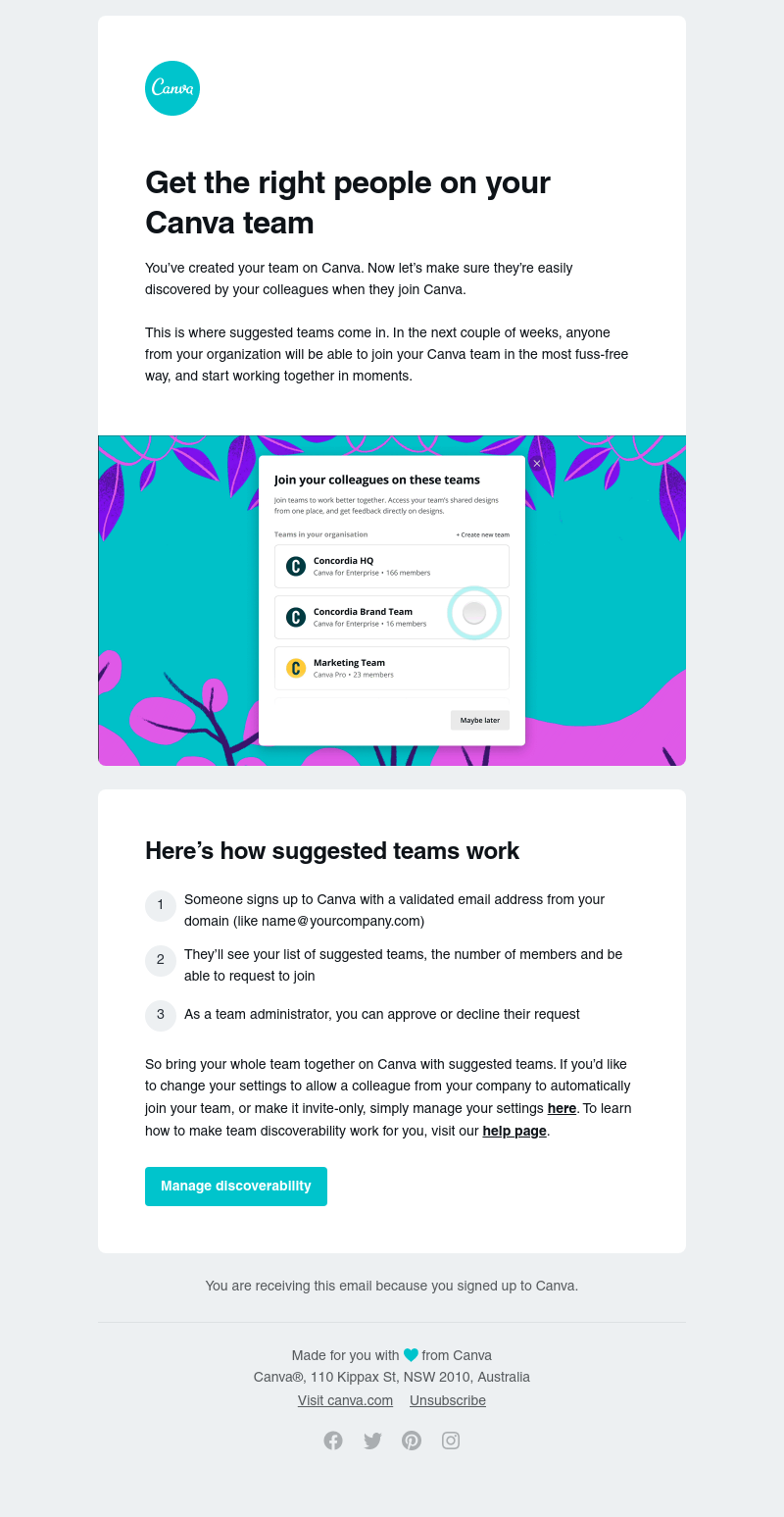Canva -    We’ve made it even easier for your colleagues to join your Canva team