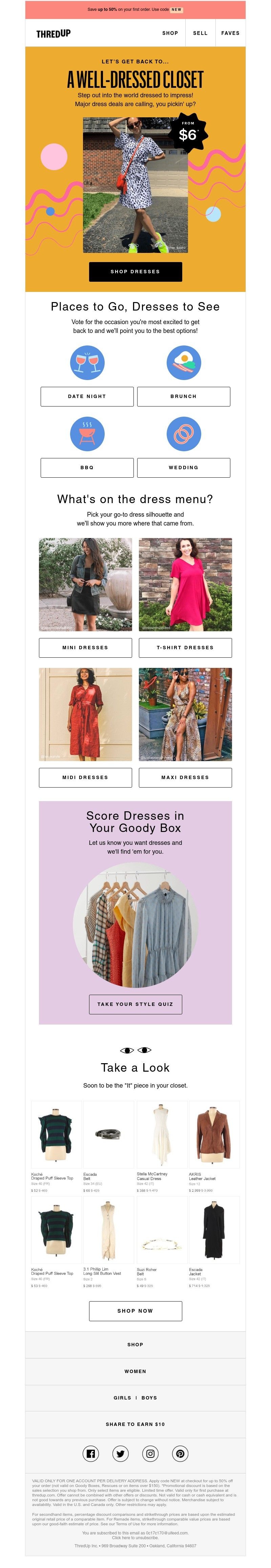 thredUP - LET'S GET BACK TO: Dresses! 👗✨