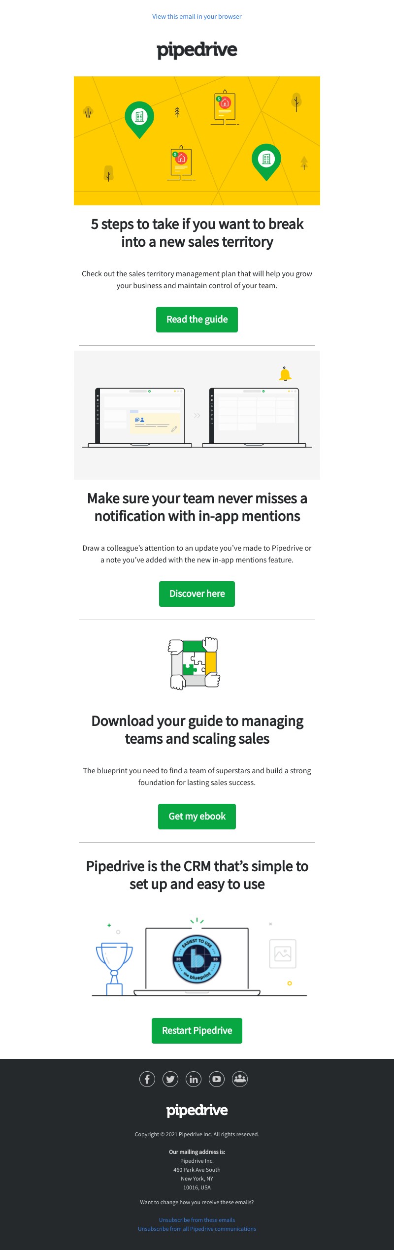 Pipedrive - How can you break into a new sales territory?