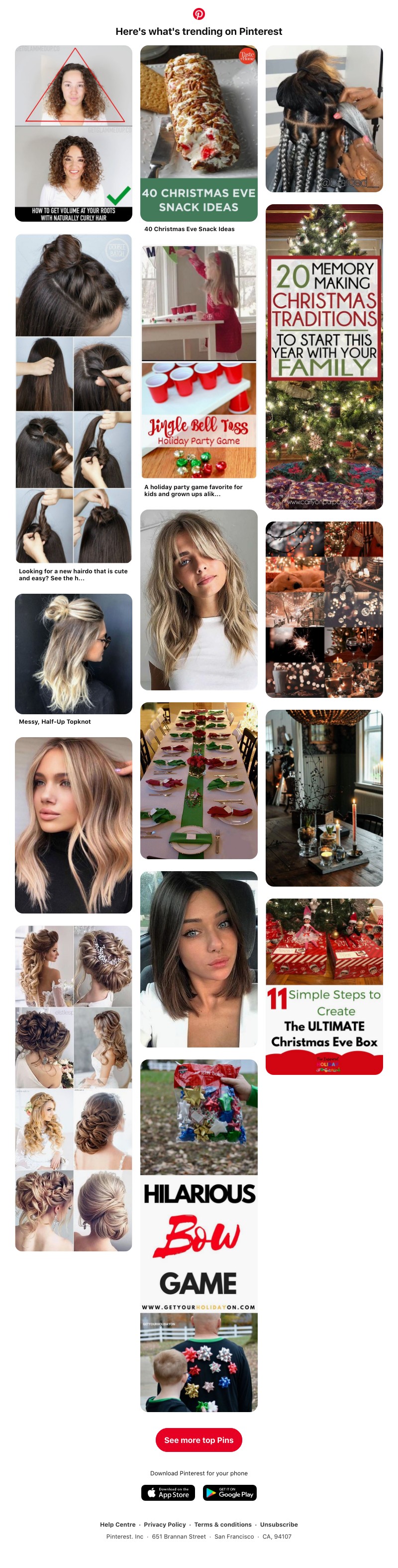 Pinterest - 💇 Hairstyle, Christmas eve and more Pins popular on Pinterest