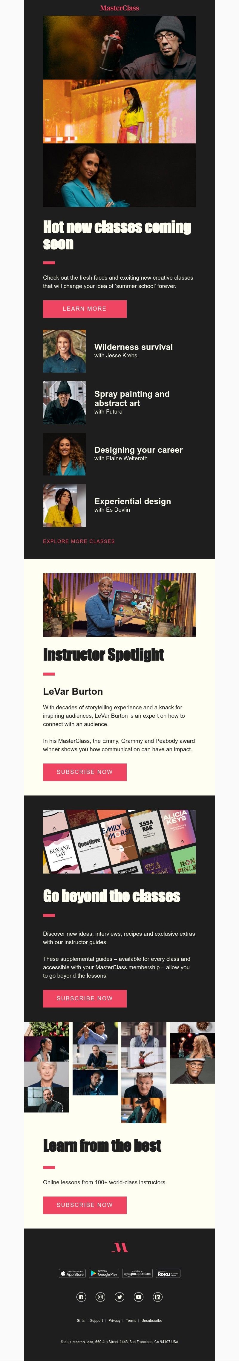  - A sneak peek at our upcoming classes