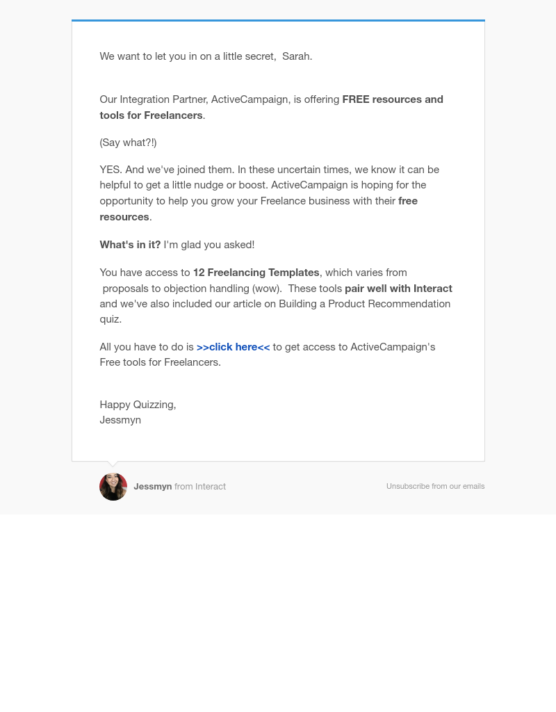 Interact - Will all our Freelancers, please stand up?