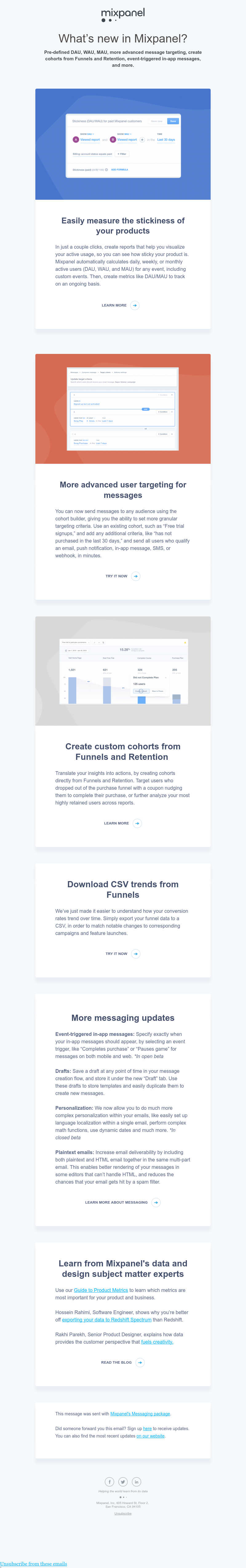 Mixpanel - Product Update - April