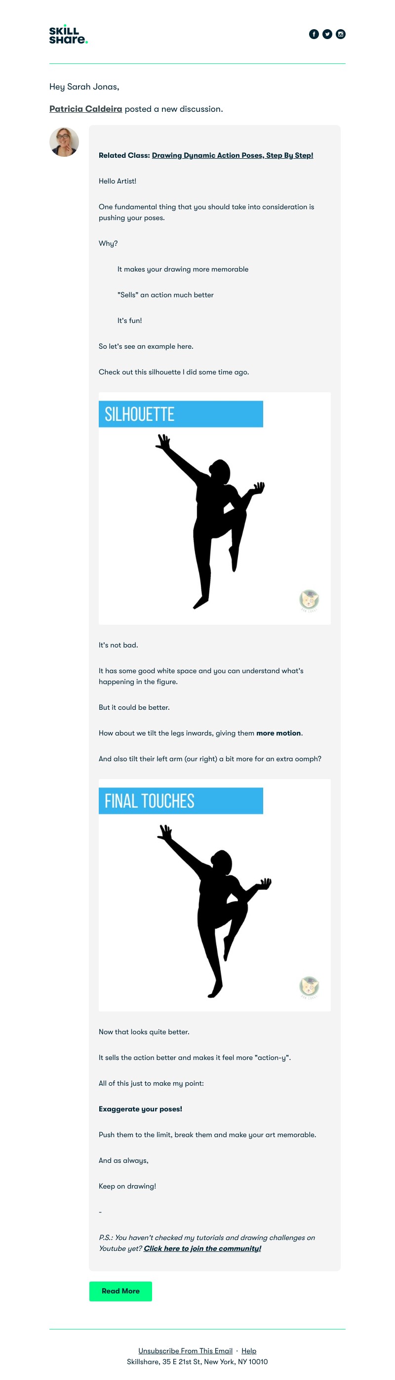 Skillshare - Push Your Drawing Poses! Like this.