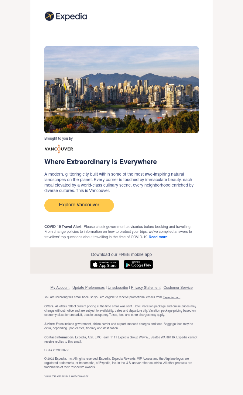 Expedia - A trip to Vancouver is no ordinary vacation.
