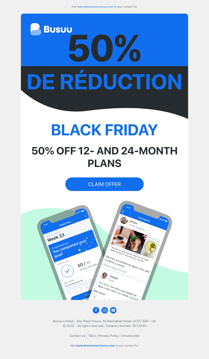 Busuu - 📣 50% OFF – Black Friday is finally here 📣     