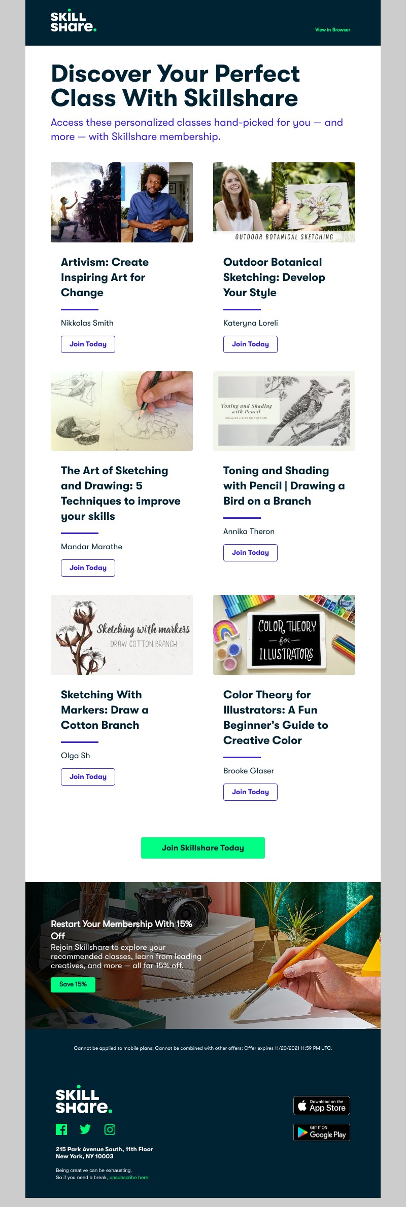 Skillshare - Sarah's Personal Class Recommendations