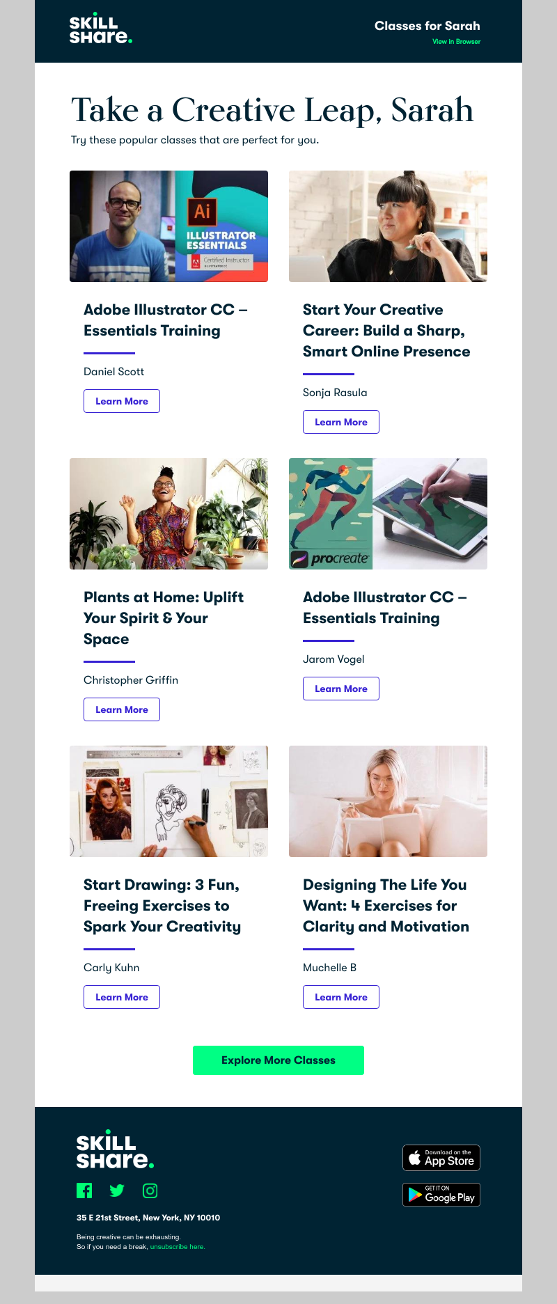 Skillshare - Recommended Classes to Explore Your Creativity 