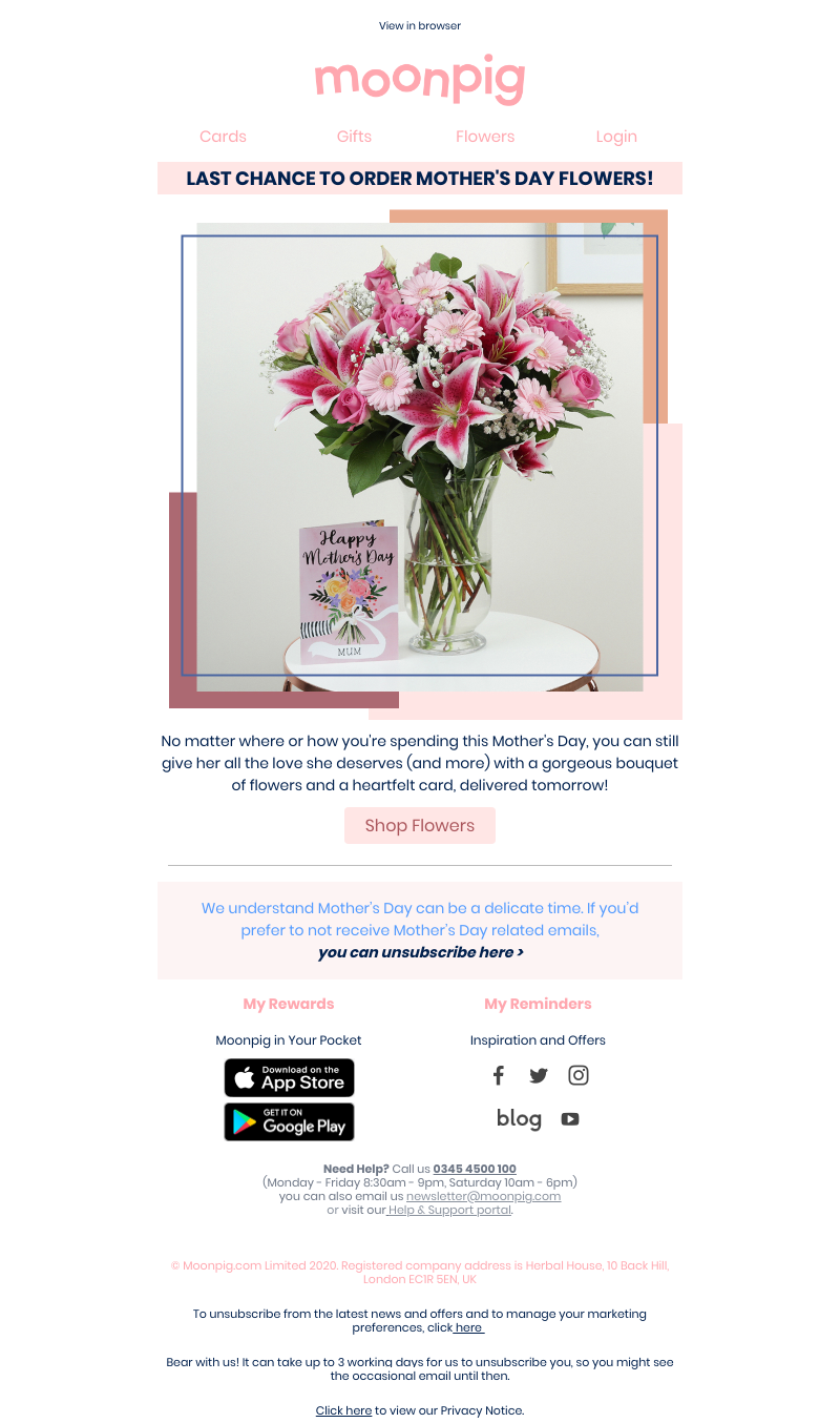 Moonpig - 🌸 Yep. You can STILL order for Mother's Day delivery! 🌸