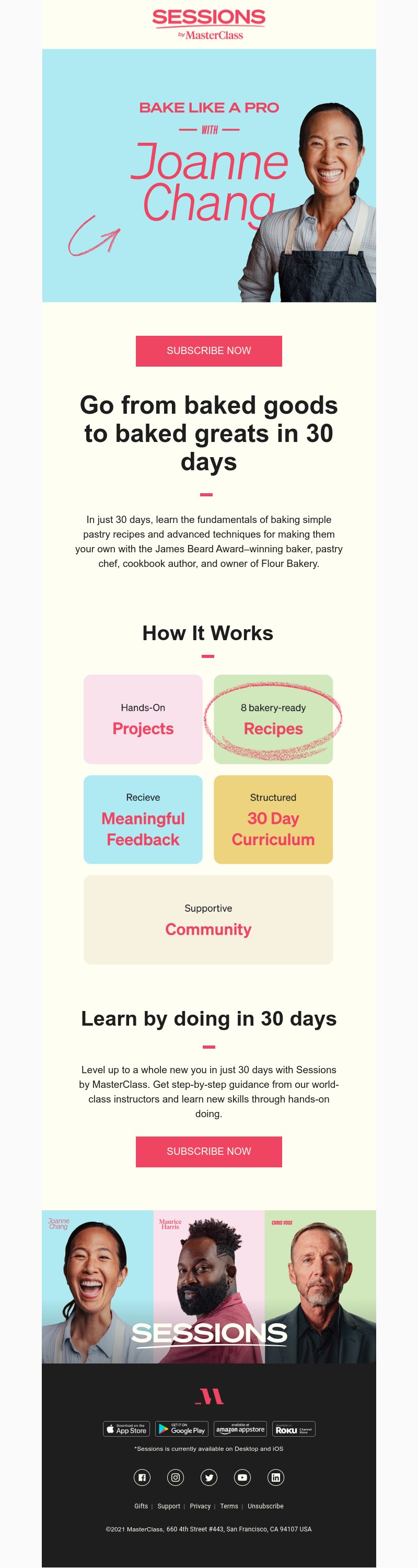  - In just 30 days, perfect 8 bakery-ready recipes with Joanne Chang