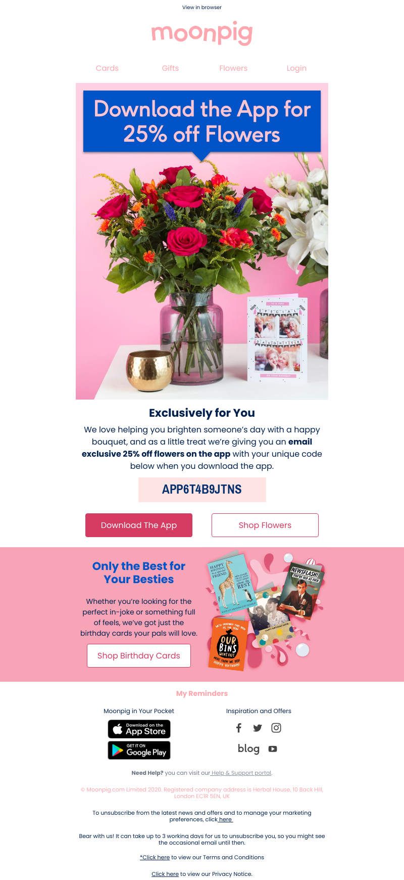Moonpig - Exclusively for you, Ramy