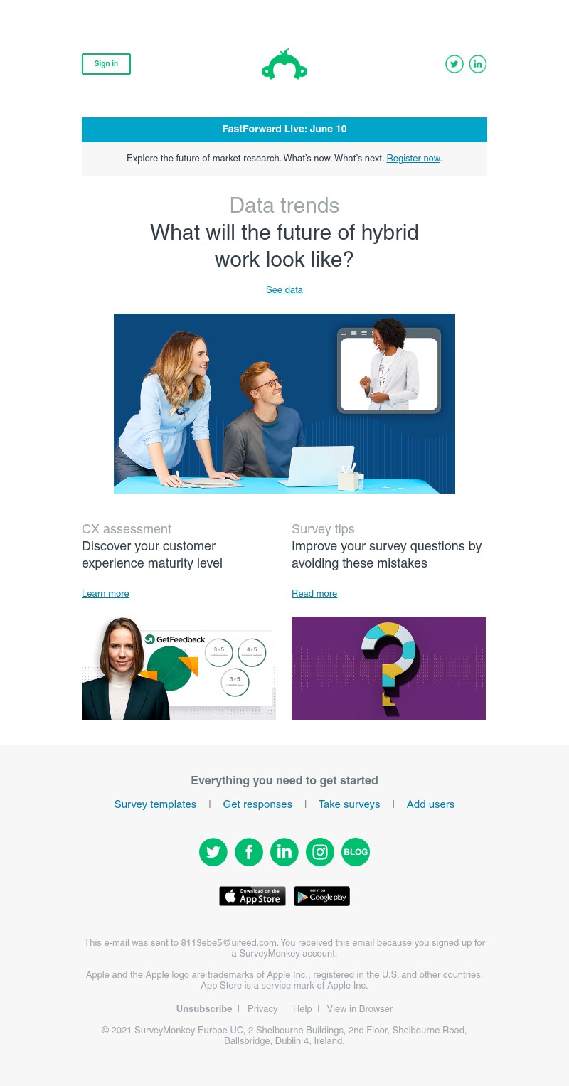 SurveyMonkey - Newsletter: June 2021